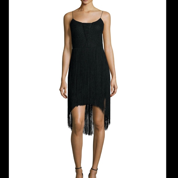 NWT $265 Aidan by‎ Aidan Mattox Sleeveless Fringed High-Low Dress [ SZ 6 ] - Picture 3 of 8